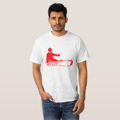 T-shirt skeleboarder. rouge (Devant entier)