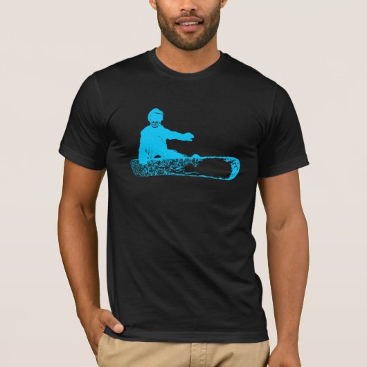 T-shirt skeleboarder. sarcelle d'hiver (Devant)