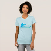 T-shirt skeleboarder. turquoise. (Devant entier)