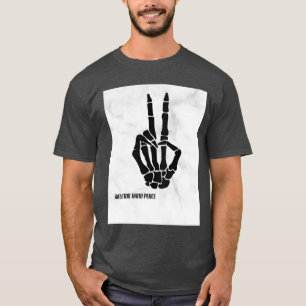 T-SHIRT SKELET HAND VREDE