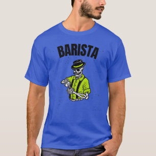 T-SHIRT SKELETON 2 DU PERSONNEL DE BARISTA