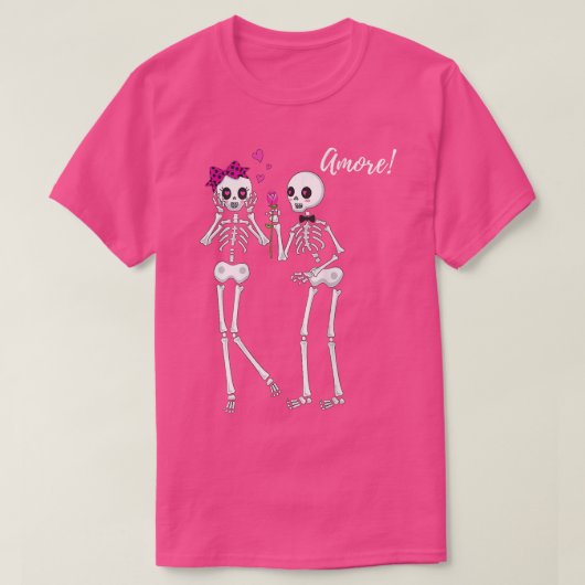 T-shirt Skeleton Amore (Design devant)