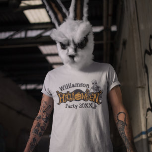 T-shirt Skeleton annuel Halloween personnalisé