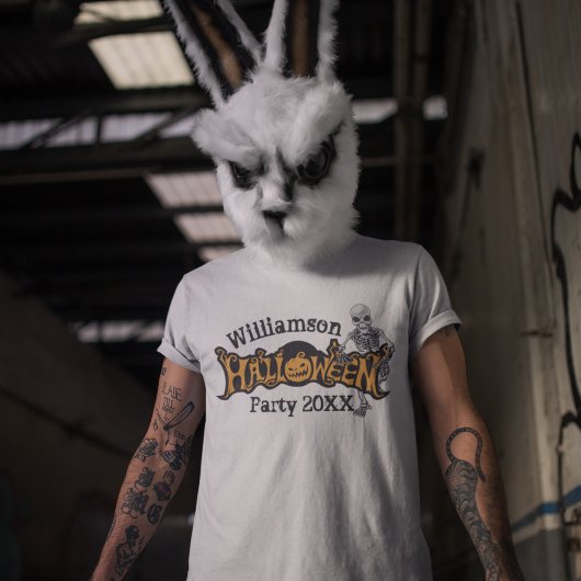 T-shirt Skeleton annuel Halloween personnalisé
