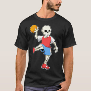 T-shirt Skeleton at Handball player avec Handball