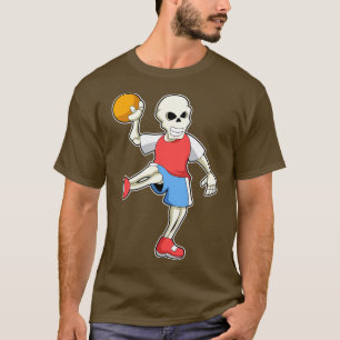 T-shirt Skeleton at Handball player avec Handball