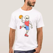 T-shirt Skeleton at Handball player avec Handball (Devant)