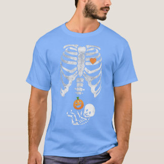 T-shirt Skeleton Baby Pregnant Xray Rib Cage for Fall Hall