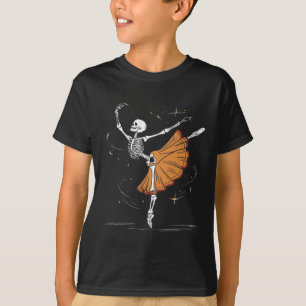 T-shirt Skeleton Ballerina Ballet Danse Halloween