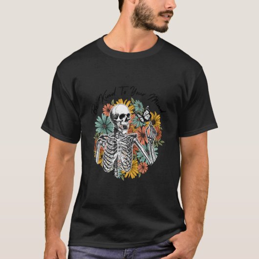 T-shirt Skeleton Be Kind To Your Mind Tal Healthy Matters (Devant)