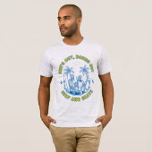T-shirt Skeleton Beach Vibes Surf et Skate été Design (Devant entier)