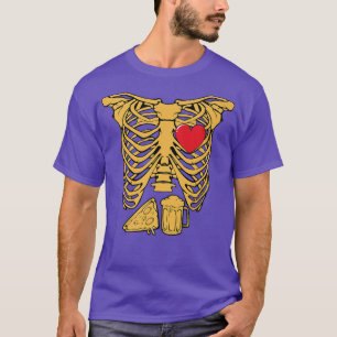 T-shirt Skeleton Beer Pizza Lover Drôle Grossesse Couple