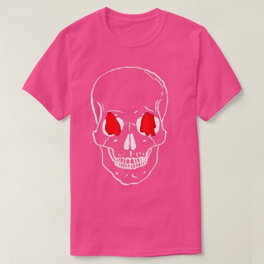 T-shirt Skeleton Black Red Designer (Design devant)