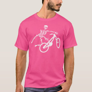 T-shirt Skeleton Bmx Cool Cyclistes à noyau dur