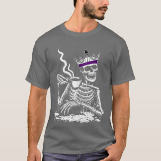 T-shirt Skeleton Boire Café LGBTQ Cool Aseual Pride A