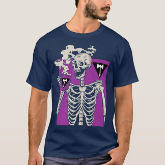 T-shirt Skeleton Boire Café LGBTQ Retro Lesbian Pride