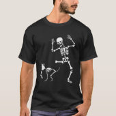 T-shirt Skeleton Bones Halloween Dog Trick Or Treating Pup (Devant)