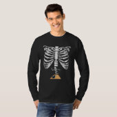 T-shirt Skeleton Bowling Pregnancy Halloween Bowler (Devant entier)