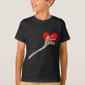 T-shirt Skeleton Broken Heart Bones Divorce Breakup Heartb (Devant)