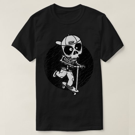 T-shirt Skeleton cascadeur scooter cascadeur scooter (Design devant)