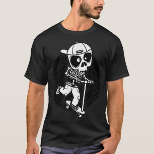 T-shirt Skeleton cascadeur scooter cascadeur scooter