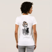 T-shirt Skeleton Cat Mom - Éffrayant mignon Amoureux des c (Dos entier)