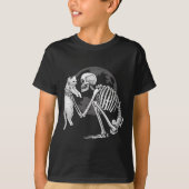 T-shirt Skeleton Chat Crâne Kitty mignonne Fantôme Hallowe (Devant)