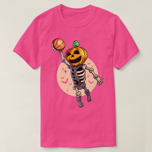 T-shirt Skeleton Citrouille Baller (Design devant)