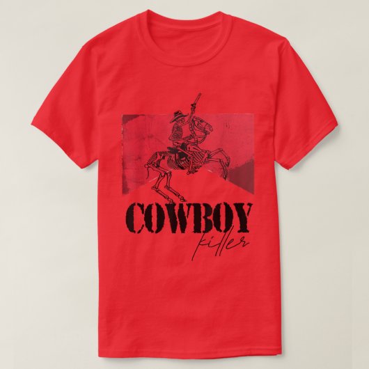 T-shirt Skeleton Cowboy Killer Howdy Western Country Cowgi (Design devant)