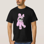 T-shirt Skeleton Crâne rose lièvre mort costume lapin lapi (Devant)