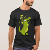 T-shirt skeleton dab dabbing rex (Devant)