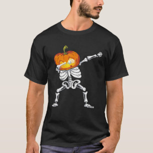 T-shirt Skeleton Dabing Jack-o'-lantern Dance Halloween Pu
