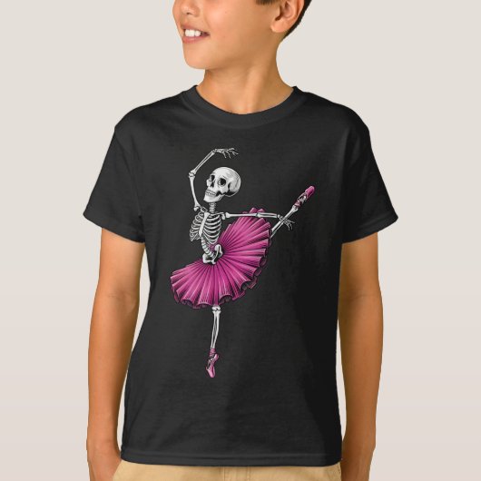 T-shirt Skeleton Dancing Ballet Amateurs Éffrayant Hallowe (Devant)