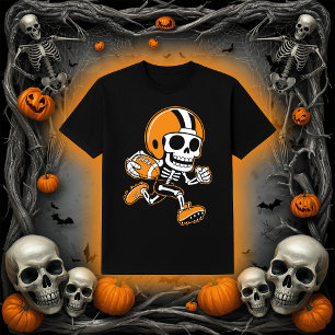 T-shirt Skeleton de football   Retour de l'Halloween