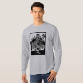 T-shirt Skeleton de moto (Devant entier)