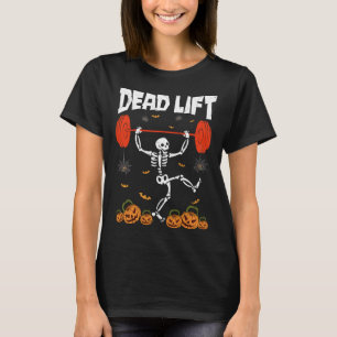 T-shirt Skeleton Dead Lift Gym entraînement Costume d'Hall
