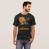 T-shirt Skeleton Dinosaur T-rex Riding Monster Truck Hallo (Devant entier)