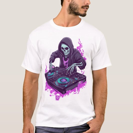 T-shirt Skeleton DJ (Devant)
