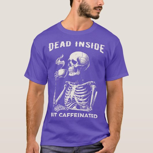 T-shirt Skeleton Drink Coffee (Devant)