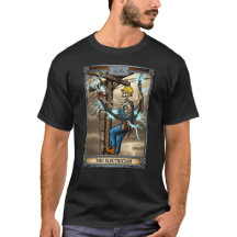 Skeleton Electrician Tarot Card Funny Halloween