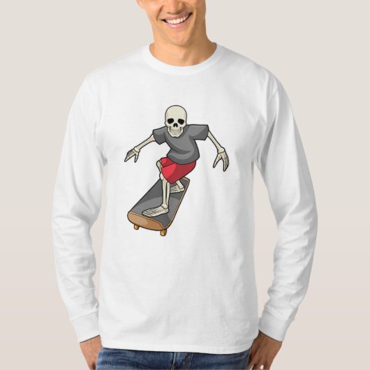 T-shirt Skeleton en skateboard (Devant)