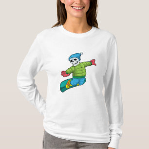 T-shirt Skeleton en Snowboard avec Snowboard