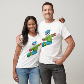 T-shirt Skeleton en Snowboard avec Snowboard (Unisexe)