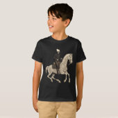 T-shirt Skeleton équitation Cheval Cowboy Horse Lover Hall (Devant entier)