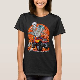 T-shirt Skeleton équitation Dinosaur Rex maman Monster Cam