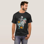 T-shirt Skeleton équitation Dinosaur T Rex Fun Kids Boys H (Devant entier)