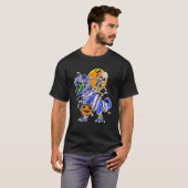 T-shirt Skeleton équitation maman Dinosaur rex Halloween P (Devant entier)