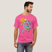 T-shirt Skeleton équitation maman Dinosaure rex pour garço (Devant entier)