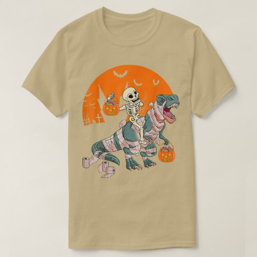 T-shirt Skeleton équitation maman Dinosaure T re Funny Hal (Design devant)