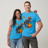 T-shirt Skeleton équitation maman Dinosaure T Rex (Unisexe)